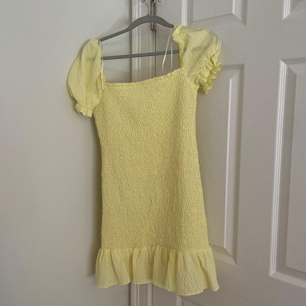 ZARA TEXTURED WEAVE DRESS!